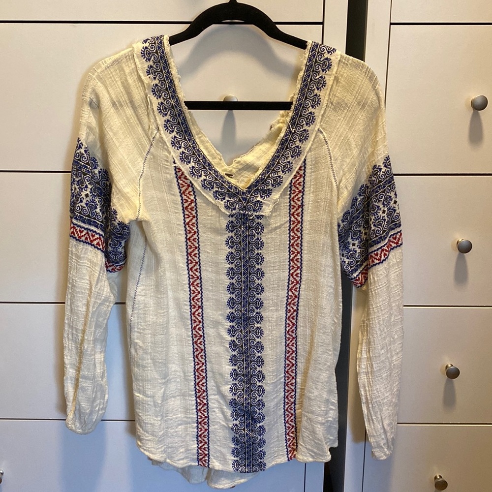 Free People Boho woven Top size small